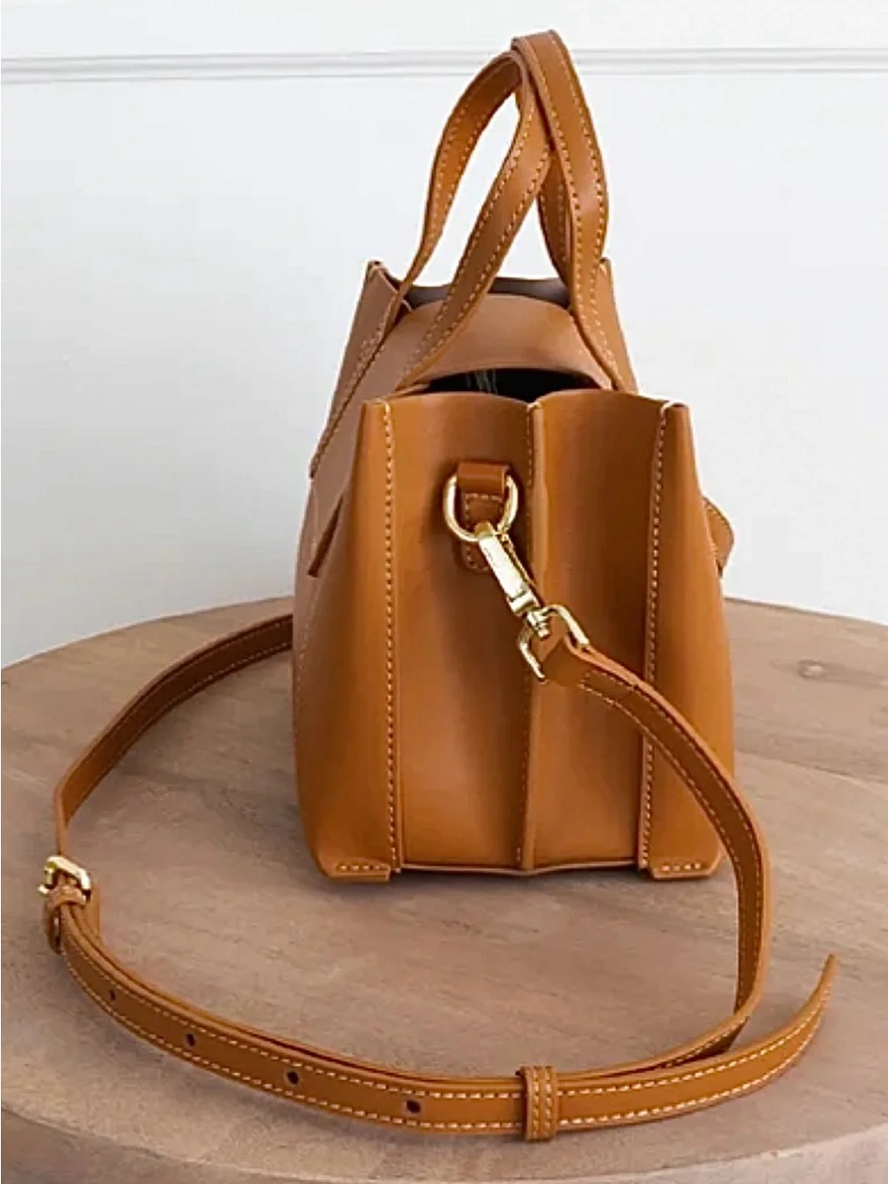 New AALLYN  Stella Mini Leather Satchel with crossbody and shoulder straps